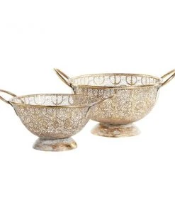 Grayson Lane Set of 2 21-in , 19-in Eclectic Decorative Bowl - Gold - Metal -GRAYSON LANE shop 330858490 AlternateImage4 l