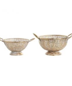 Grayson Lane Set of 2 21-in , 19-in Eclectic Decorative Bowl - Gold - Metal -GRAYSON LANE shop 330858490 AlternateImage6 l