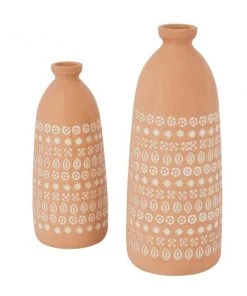 Grayson Lane Set of 2 15-in x 5-in Rustic Vases - Pink Stoneware 9 Grayson Lane Set of 2 15-in x 5-in Rustic Vases - Pink Stoneware -GRAYSON LANE shop 330858493 AlternateImage4 l