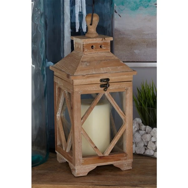 330858494_AlternateImage1_l.jpg Grayson Lane 2-Candle Wood Lantern Holder - 21-in, 16-in -GRAYSON LANE shop 330858494 AlternateImage1 l