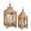 Grayson Lane 2-Candle Wood Lantern Holder - 21-in, 16-in