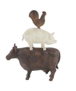 Grayson Lane Farmhouse Animals Sculpture - Brown Poly Stone - 14-in X 11-in 8 Grayson Lane Farmhouse Animals Sculpture - Brown Poly Stone - 14-in X 11-in -GRAYSON LANE shop 330858495 AlternateImage3 l