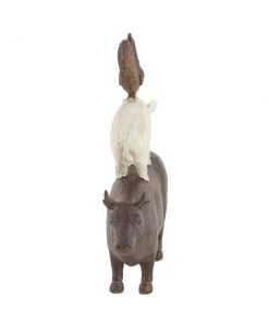 Grayson Lane Farmhouse Animals Sculpture - Brown Poly Stone - 14-in X 11-in 9 Grayson Lane Farmhouse Animals Sculpture - Brown Poly Stone - 14-in X 11-in -GRAYSON LANE shop 330858495 AlternateImage4 l
