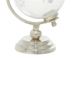 Grayson Lane Traditional Globe - Silver Glass - 11-in x 6-in -GRAYSON LANE shop 330858498 AlternateImage2 l