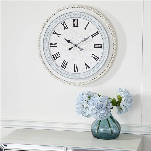 Grayson Lane Analog 22-in x 22-in White Round Wall Standard Clock 2 Grayson Lane Analog 22-in x 22-in White Round Wall Standard Clock - Image 2