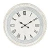 Grayson Lane Analog 22-in x 22-in White Round Wall Standard Clock