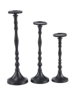 Grayson Lane 3-Candle Pillar Holder - 12-in, 15-in, 18-in - Black Metal -GRAYSON LANE shop 330858504 AlternateImage5 l