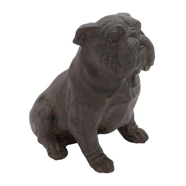 Grayson Lane Traditional Dog Sculpture - Brown Poly Stone - 11-in X 10-in 1 Grayson Lane Traditional Dog Sculpture - Brown Poly Stone - 11-in X 10-in