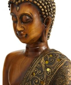 Grayson Lane Bohemian Buddha Sculpture - Brown Poly Stone - 15-in X 12-in -GRAYSON LANE shop 330858528 AlternateImage2 l