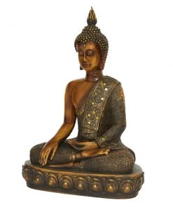 Grayson Lane Bohemian Buddha Sculpture - Brown Poly Stone - 15-in X 12-in -GRAYSON LANE shop 330858528 AlternateImage3 l