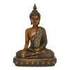 Grayson Lane Bohemian Buddha Sculpture - Brown Poly Stone - 15-in X 12-in