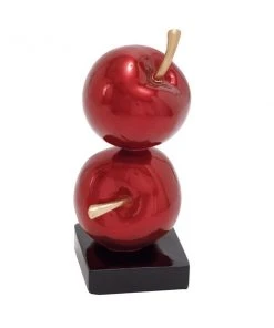Grayson Lane Glam Decorative Apple - Red Poly Stone - 19-in X 8-in