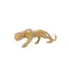 Grayson Lane Leopard Contemporary Sculpture - Gold Aluminum - 5-in X 3-in