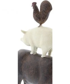 Grayson Lane Farmhouse Animals Sculpture - Brown Poly Stone - 14-in X 10-in -GRAYSON LANE shop 330858537 AlternateImage2 l
