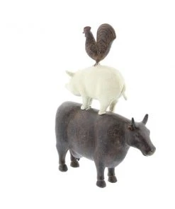 Grayson Lane Farmhouse Animals Sculpture - Brown Poly Stone - 14-in X 10-in -GRAYSON LANE shop 330858537 AlternateImage4 l