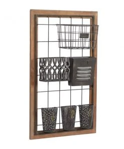Grayson Lane Farmhouse Magazine Rack Holder - Brown Metal - 32-in X 20-in X 4-in -GRAYSON LANE shop 330858540 AlternateImage4 l