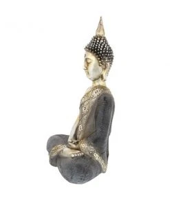 Grayson Lane Buddha Bohemian Sculpture -Brass Poly Stone - 16-in X 12-in -GRAYSON LANE shop 330858544 AlternateImage3 l