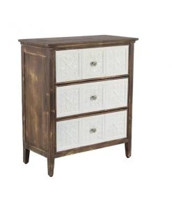 Grayson Lane Brown Fir 3-Drawer Accent Chest