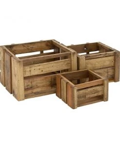 Grayson Lane Set of 3 21-in , 16-in , 13-in Farmhouse Storage Basket - Brown Wood -GRAYSON LANE shop 330858550 AlternateImage5 l