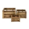 Grayson Lane Set of 3 21-in , 16-in , 13-in Farmhouse Storage Basket - Brown Wood