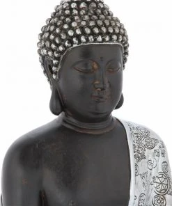 Grayson Lane Bohemian - Silver Poly Stone Buddha Sculpture - 11-in X 9-in -GRAYSON LANE shop 330858560 AlternateImage2 l