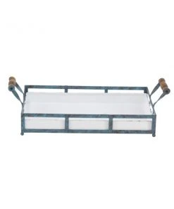 Grayson Lane Set of 2 22-in , 19-in Farmhouse Tray- Blue - Metal -GRAYSON LANE shop 330858561 AlternateImage4 l