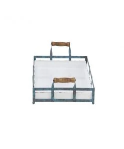 Grayson Lane Set of 2 22-in , 19-in Farmhouse Tray- Blue - Metal -GRAYSON LANE shop 330858561 AlternateImage5 l