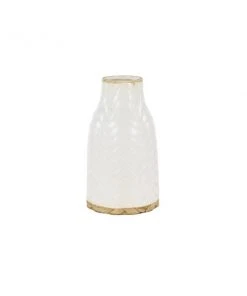 Grayson Lane Set of 2 7-in x 12-in Contemporary Vase - White Porcelain