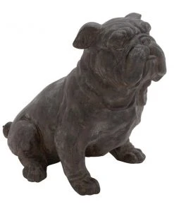 Grayson Lane Dog Traditional Sculpture - Black Resin - 13-in X 17-in