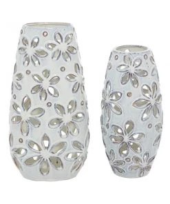 Grayson Lane Set of 2 14-in , 11-in Farmhouse Vase - White - Ceramic -GRAYSON LANE shop 330858575 AlternateImage4 l