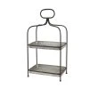 Grayson Lane Farmhouse 2 Tier Tray Stand - Brown Iron - 26-in X 14-in