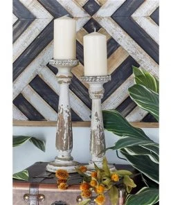 Grayson Lane 2-Candle Wood Pillar Holder - 13-in, 15-in 2 Grayson Lane 2-Candle Wood Pillar Holder - 13-in, 15-in -GRAYSON LANE shop 330858581 AlternateImage2 l