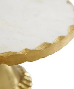 Grayson Lane Set of 2 12-in, 10-in Gold Natural Cake Stand - Stoneware -GRAYSON LANE shop 330858582 AlternateImage2 l