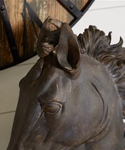 Grayson Lane Traditional Sculpture - Brown Poly Stone Horse - 25-in X 22-in -GRAYSON LANE shop 330858584 AlternateImage2 l