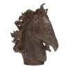 Grayson Lane Traditional Sculpture - Brown Poly Stone Horse - 25-in X 22-in