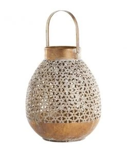 Grayson Lane 1-Candle Metal Lantern Holder - 16-in x 13-in