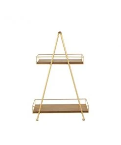 Grayson Lane Natural 2 Tier Tray Stand - Brown Wood and Iron- 22-in X 14-in -GRAYSON LANE shop 330858590 AlternateImage5 l