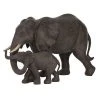 Grayson Lane Eclectic Elephant Sculpture - Dark Brown Resin - 9-in X 14-in