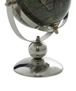 Grayson Lane Traditional Globe - Silver Stainless Steel - 10-in x 8-in -GRAYSON LANE shop 330858602 AlternateImage3 l
