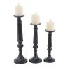Grayson Lane 3-Candle Metal Pillar Holder - 12-in, 15-in, 18-in