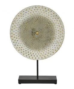 Grayson Lane Abstract Contemporary Sculpture - Grey Metal - 20-in X 14-in