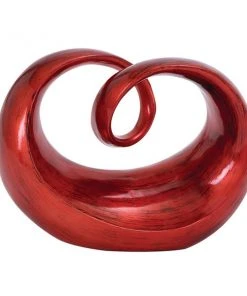 Grayson Lane Abstract Contemporary Sculpture - Red Poly Stone - 9-in X 12-in