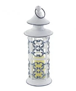 Grayson Lane 1-Candle Metal Lantern Holder - 20-in x 7-in