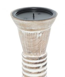 Grayson Lane 3-Candle Wood Pillar Holder - 12-in 15-in, 18-in -GRAYSON LANE shop 330858627 AlternateImage3 l