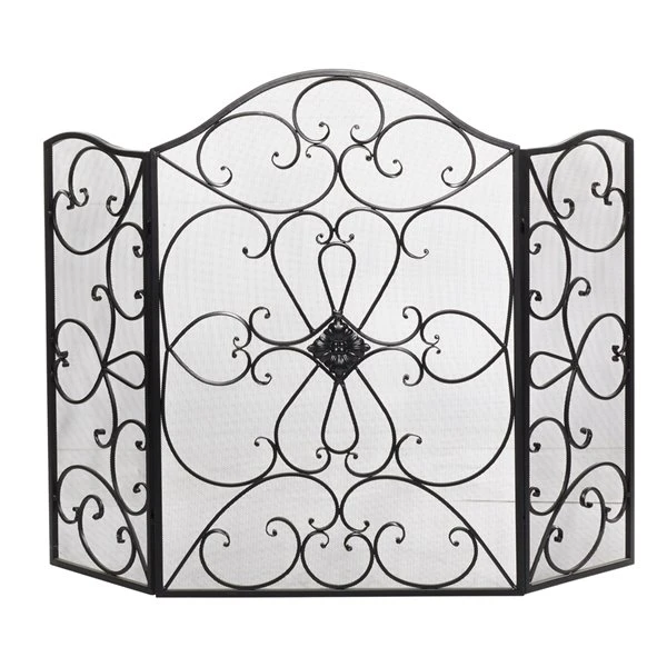 Grayson Lane Traditional Fireplace Screen - Black Metal - 36-in x 49-in 5 Grayson Lane Traditional Fireplace Screen - Black Metal - 36-in x 49-in - Image 5