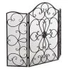 Grayson Lane Traditional Fireplace Screen - Black Metal - 36-in x 49-in