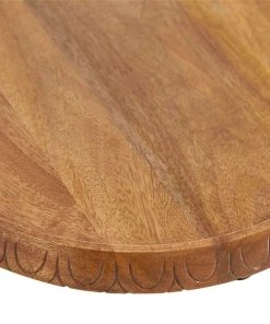 Grayson Lane 9-in x 13-in Natural Cake Stand with Cloche - Brown Wood and Glass -GRAYSON LANE shop 330858630 AlternateImage2 l