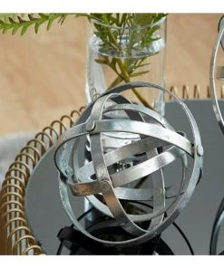 Grayson Lane Set of 3 6-in , 8-in , 10-in Silver Modern Orbs Balls Sculpture - Metal -GRAYSON LANE shop 330858636 AlternateImage2 l