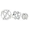 Grayson Lane Set of 3 6-in , 8-in , 10-in Silver Modern Orbs Balls Sculpture - Metal