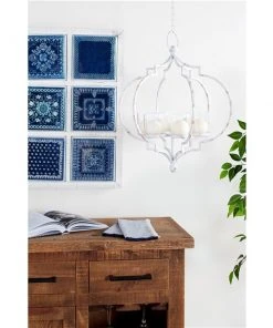 Grayson Lane Metal Candlestick - 19-in x 17-in - White Iron - 6-Candle -GRAYSON LANE shop 330858637 AlternateImage2 l